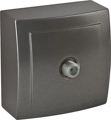 Produktbild von SAT-Enddose Anthrazit Metall Optik – Aufputz IP20 für Innen – THEMIS