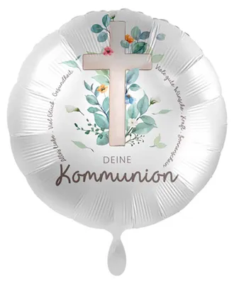 Produktbild von 18"/Ø43cm Folienballon  "Deine Kommunion"