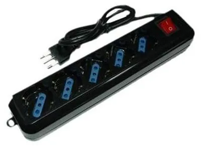 Produktbild von Nilox Steckdosenleiste 5 Steckdosen, Kabel 1,5 m, schwarz, Schalter, MGLP859