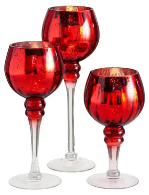Produktbild von Minou Windlicht rot 20-30 cm (Set 3)