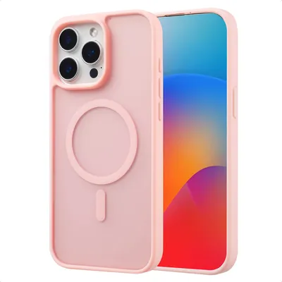 Productafbeelding van imoshion Beschermhoes met MagSafe voor iPhone 15 Pro Max - Lichtroze