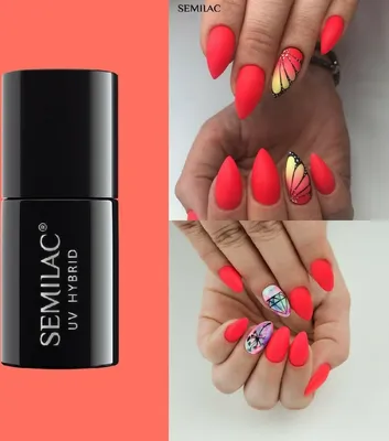 Produktbild von SEMILAC Gel Nail Polish Long Lasting and Easy to Apply UV/LED Gel Nails 7ml 518 Neon Orange