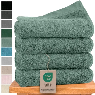 Produktbild von Hausfelder Handtücher Premium Handtuch Set (Hellgrün, 4 Handtücher 50x100cm), KI-generiertes Bild