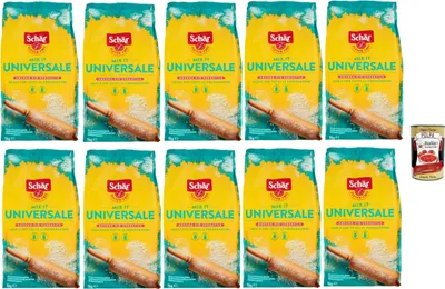 Produktbild von Schar Mix It Universal Miscela Di Farine Senza Glutine, Gluten -freie Mehl mischung, gluten free flour, 10 kg + Italian Gourmet polpa 400g