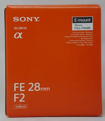 Produktbild von Sony SEL-28F20 Objektiv 28 mm Festbrennweite, f/2 ASPH, ED, IF, Circulare Blende, Vollformat, Sony E-Mount, Schwarz