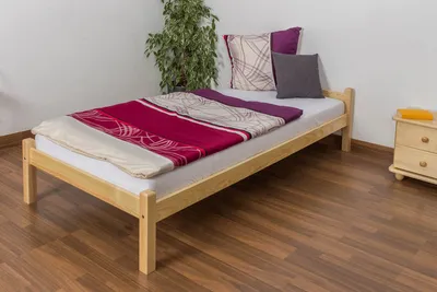 Produktbild von Massivholz Bettgestell Kiefer 90 x 200 cm Natur