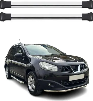 Image de Barres de toit transversales pour Nissan Qashqai 2006-2014 Aluminium Gris