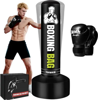 Zdjęcie produktu dla Stojący worek treningowy 178 cm, do treningu, nadmuchiwany, do kickboxingu