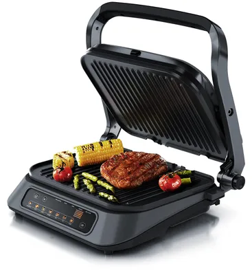Kontaktgrill, 1900 W, 7 Programme, antihaftbeschichtet, Cool Grey