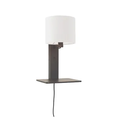 Produktbild von GOOD&MOJO - Wandlampe Andes - Bambus Schwarz/Weiß - 19x24x36cm