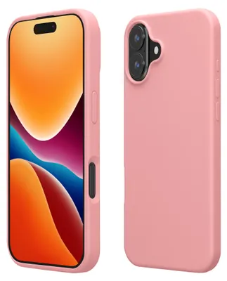 Produktbild von kwmobile Handyhülle für iPhone 16 Plus Hülle, für iPhone 16 Plus Case - Hülle Silikon - kabelloses Laden - Hellrosa