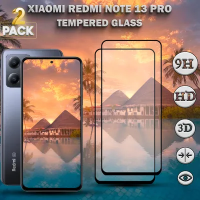 Produktbild von 2-pak Xiaomi Redmi Note 13 Pro - szkło hartowane 9H - wysokiej jakości osłona ekranu 3D