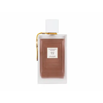 A bottle of Lalique Les Compositions Parfumées Velvet Plum Eau de Parfum for Women.