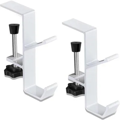 Productafbeelding van zakhaak hoofdtelefoon, wit, aluminiumlegering, 2 stuks