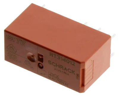 Relais, PCB, SPCO, 12 V DC, 16 A