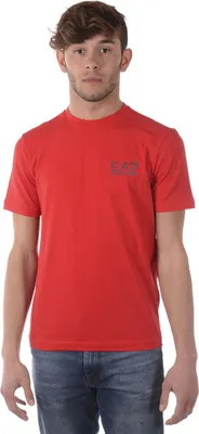Obrázok produktu pre EA7 Pánske tričko s logom na hrudi, červené XX-Large
