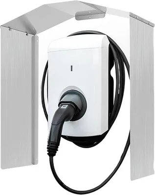 Obrázok produktu pre Prízemný prístrešok odolný voči poveternostným vplyvom pre nabíjacie stanice elektrických áut, hliníkový, robustný, čierny