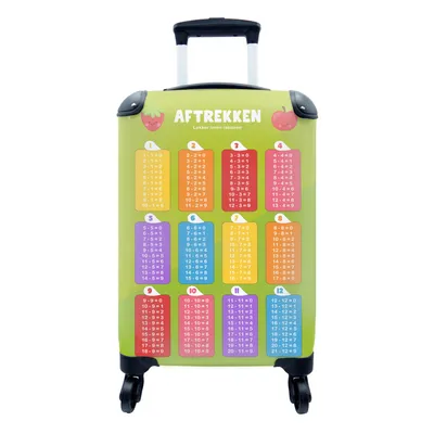 Produktbild von MuchoWow® Koffer Handgepäck Trolley Rollkoffer Kleine Reisekoffer mit 4 Rollen - Lernen - Subtraktion - Mädchen - Jungen - Kinder - Kinder - Cabin Size < 55x40x23 cm & 55x40x20 cm - Kinderkoffer - Kabinenkoffer - Boardgepäck - Reise-Box - Reisekoffer - Reisegepäck - Koffer mit Bild - Trolley für Kinder