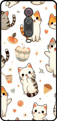Productafbeelding van Smartphonica telefoonhoesjeGeschikt voor Xiaomi Mi 9T, met kattenprint - TPU achterkant, hoesje met kattenmotief