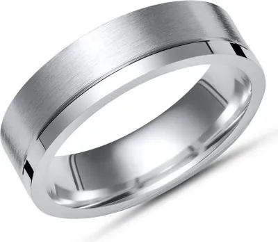 Produktbild von Unique Silberring 925 Sterling Silber teilpoliert 6mm breit R8507
