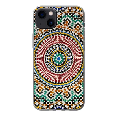 Produktbild von MuchoWow® Handyhülle Schutzhülle Hülle für iPhone 13 Ansicht eines marokkanischen Mosaiks von oben Silikon Softcase Handy Hülle - Karteninhaber