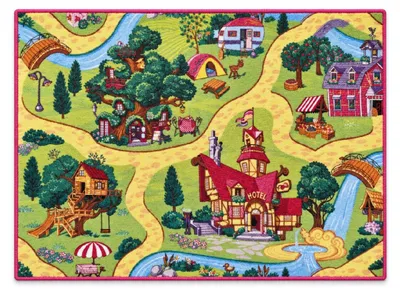 Produktbild von 95x133 cm Kinderteppich Märchendorf