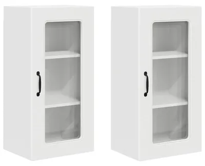 Produktbild von vidaXL Geschirrspülerfront Kalmar 2 pcs Weiß Holzwerkstoff