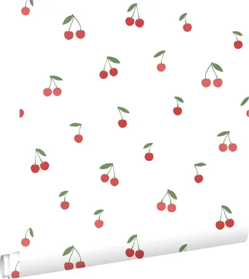 Immagine prodotto di ESTAhome carta da parati ciliegie bianco e rosso 50 x 900 cm