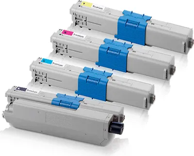 Produktbild von 4x kompatible Tonerkartuschen für OKI ES 5431DN ES 5462DN ES 3452 DN ES 5431 DN ES 5462 DN Black Cyan Magenta Yellow Sparset - Office Plus Serie