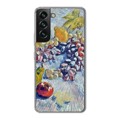 Produktbild von MuchoWow® Handyhülle Schutzhülle Hülle für Samsung Galaxy S22 Weintrauben, Zitronen, Birnen und Äpfel - Vincent van Gogh Silikon Softcase Handy Hülle - Mobiltelefonhülle
