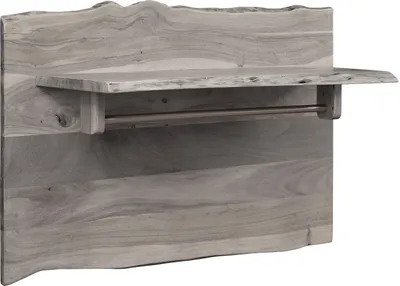 Image de MASSIVMOEBEL24 | Portemanteau 100x32x60cm - Bois d'acacia laqué (Gris) - PURE ACACIA #915