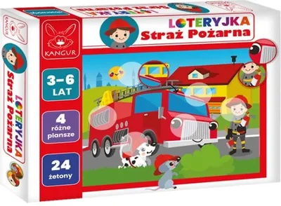 Obrázek produktu pro Kangur Loteryjka Hasiči – Vzdělávací hra pro děti od 3 let
