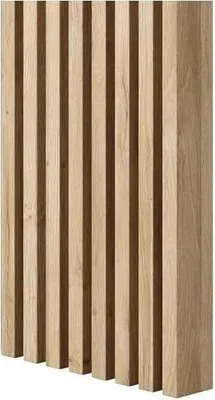 Produktbild von MEBANO. 5 Stück Holzstruktur Lamellen aus MDF, Wandpaneele 240 x 3 x 8 cm, Eiche Natur Grandson, Freistehende Lamellenwand, Holzdeko Wand Wohnzimmer, Trennwand, Raumteiler