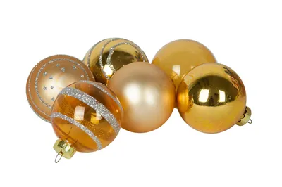 Produktbild von 36 Christbaumkugel mit 5 cm Durchmesser, 18 x einfarbig, 18 x mit Dekor