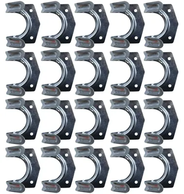 Imagen del producto de Ganchos metálicos dobles, paquete de 20 unidades, para cargas pesadas, ideales para garajes y jardines