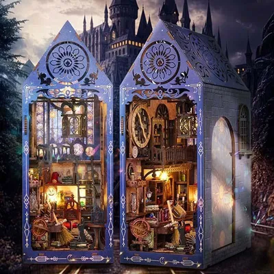 Produktbild von DIY Book Nook Institut für Wahrsagerei - 3D-Puzzle - 279 Teile - Miniaturhaus - mit LED