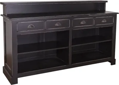 Zdjęcie produktu dla Casa Padrino szafka barowa w stylu rustykalnym styl antyczny czarny 180 x 51 x wys. 107 cm - Meble w stylu rustykalnym