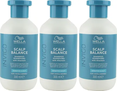 Produktbild von Wella Invigo Scalp Balance Sensitive Scalp 3 x 300 ml Anti Schuppen Shampoo Set