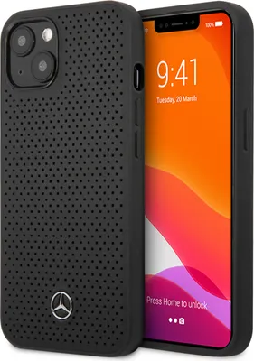 Produktbild von Mercedes-Benz Hardcase iPhone 13 Mini - Real Leather - Perforated - Black