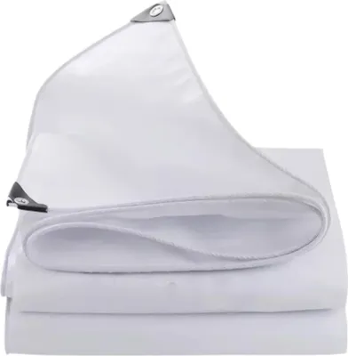 Obrázok produktu pre Plachta 300 × 300 cm – 180 g/m² PE – vodotesná a odolná voči poveternostným vplyvom – biela – plachta na záhradný nábytok, bazén, drevo, auto a loď