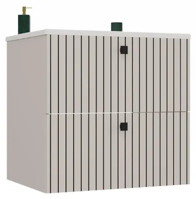 Immagine prodotto di Mobile sottolavello TIGO, 60 cm, con lavabo, 2 cassetti e frontale con scanalature