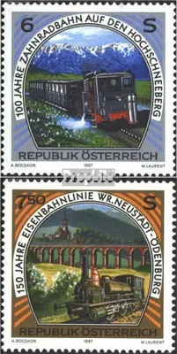 Produktbild von Briefmarken Österreich 1997 Mi 2223-2224 (kompl.Ausg.) gestempelt Eisenbahnen