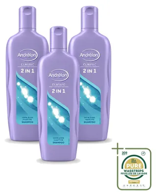 Zdjęcie produktu dla 3 sztuki szamponu Andrélon 2 w 1 - 450 ml - zestaw ekonomiczny
