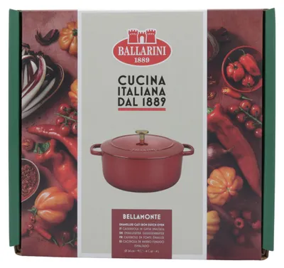 Image de Ballarini - Bellamonte 4 L Marmite ronde en fonte rouge