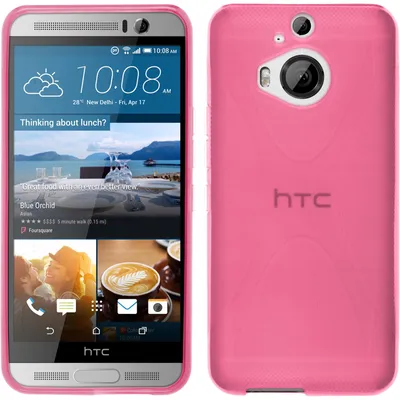 Produktbild von PhoneNatic Case kompatibel mit HTC One M9 Plus - pink Silikon Hülle X-Style + 2 Schutzfolien
