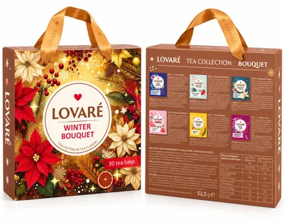 Produktbild von LOVARE Bouquet Tee Geschenkset 6 Sorten 30 Teebeutel 52,5 g
