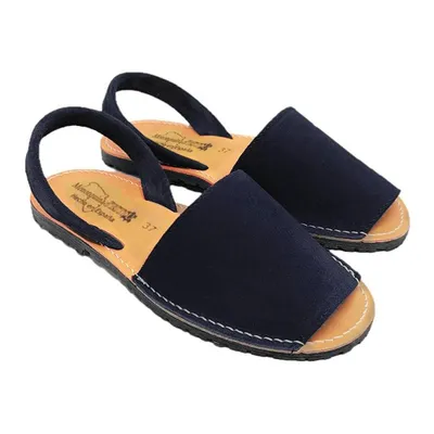 Produktbild von Avarcas Minorquine Damen Sandalen, Nubukleder, Marineblau, 40 EU