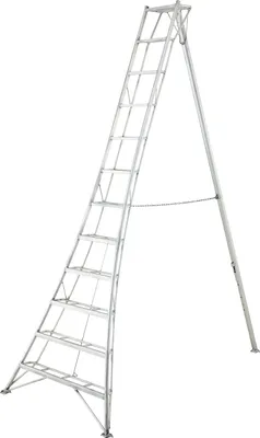 Produktbild von Niwaki aluminiowa 3-słupkowa drabina ogrodowa srebrna 272x148x360 cm