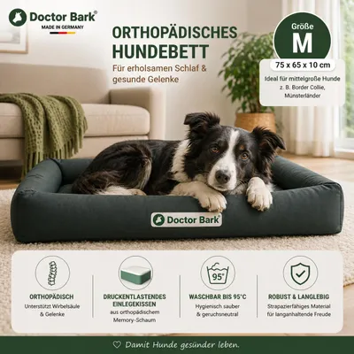 Produktbild von Doctor Bark – Hundebett – grün M – M