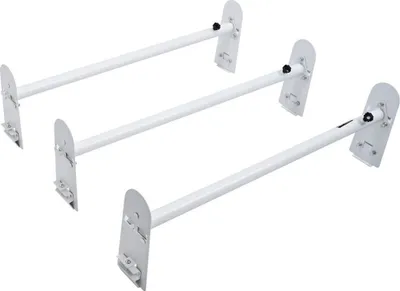 Immagine prodotto di Portapacchi per scale da tetto - 3 pezzi - Regolabile - Lunghezza 1020-1900 mm - Portapacchi per camion - Caricabile fino a 340 kg - Lega di alluminio - Protezione antiruggine e anticorrosione - Portapacchi